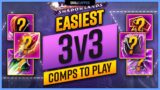 EASIEST 3v3 COMPOSITIONS To Play in Shadowlands 9.0 TIER LIST